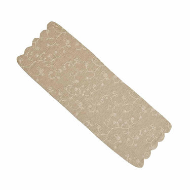 Taupe Candlewicking Taupe Table Runner TR440038 - The Fox Decor